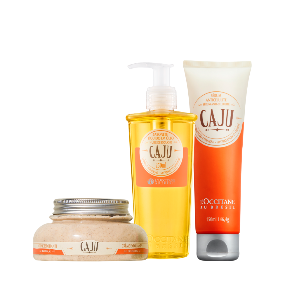 Combo Caju: Sabonete L&iacute;quido, Esfoliante e S&eacute;rum Anticelulite, ,  large image number 0